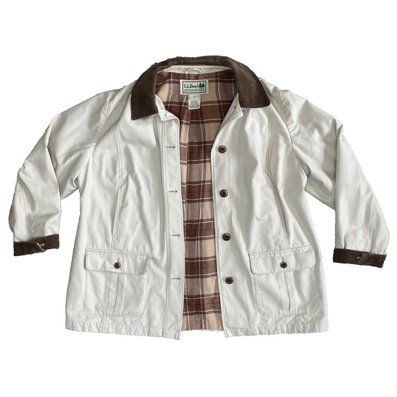 LL Bean Barn Jacket Womens Size XL Petite Adirondack Chore Coat Classic Casual - Picture 1 of 11